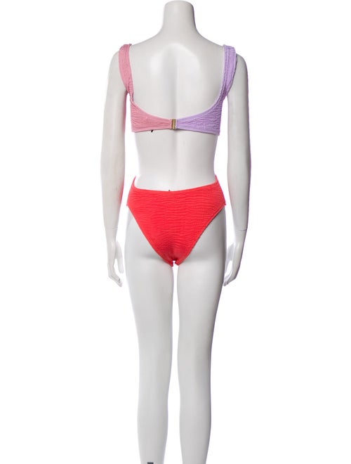 Cleonie Colorblock Pattern Cutout Accent One-Piece