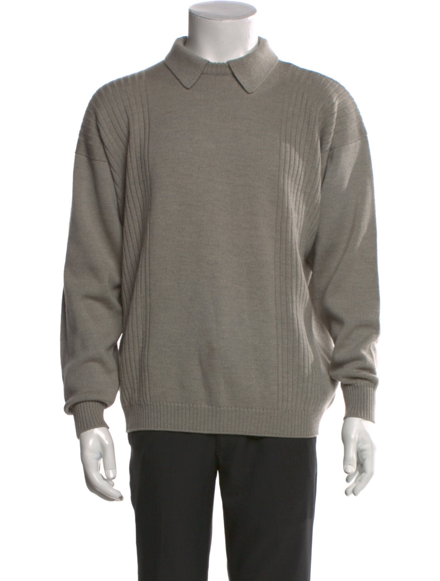 Cerruti 1881 Wool Mock Neck Polo Sweater