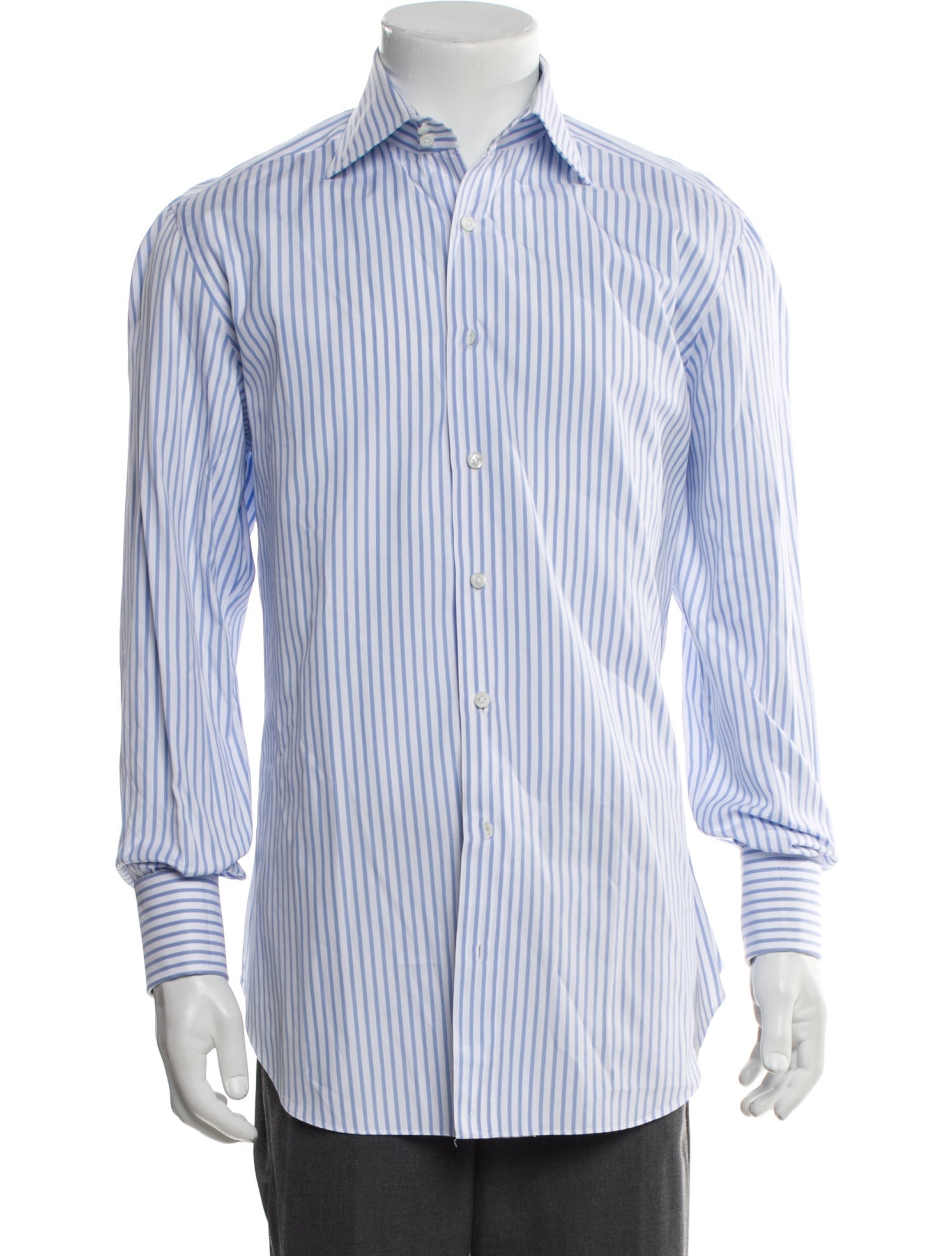 Cesare Attolini Napoli Striped Long Sleeve Dress Shirt