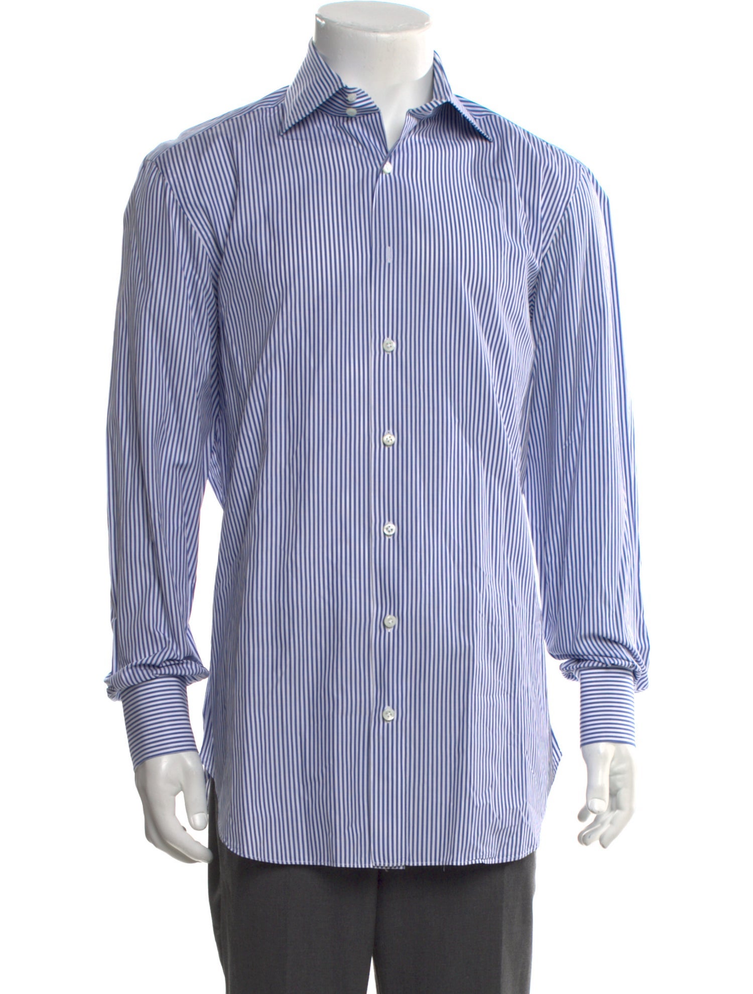Cesare Attolini Napoli Striped Long Sleeve Dress Shirt