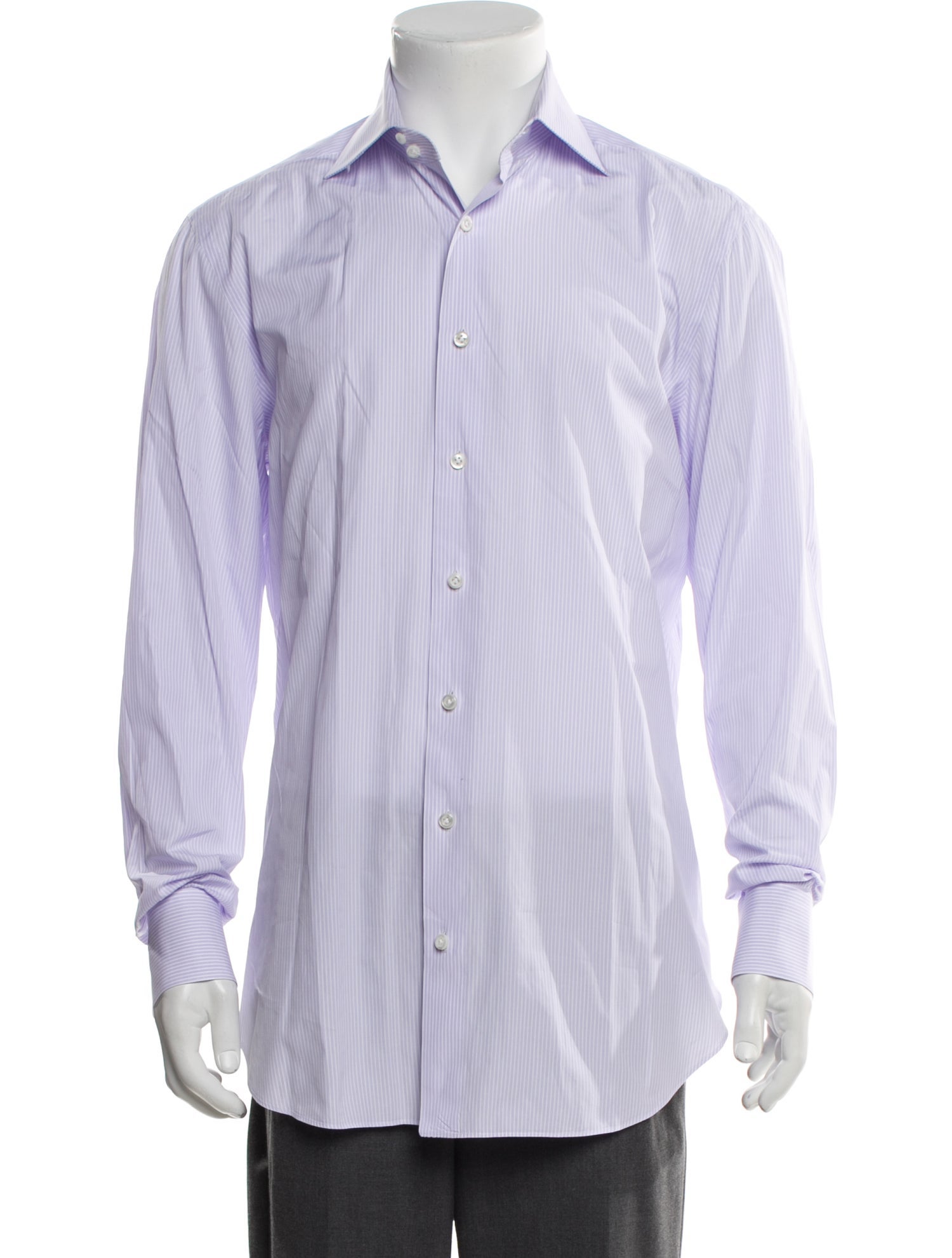 Cesare Attolini Napoli Striped Long Sleeve Shirt