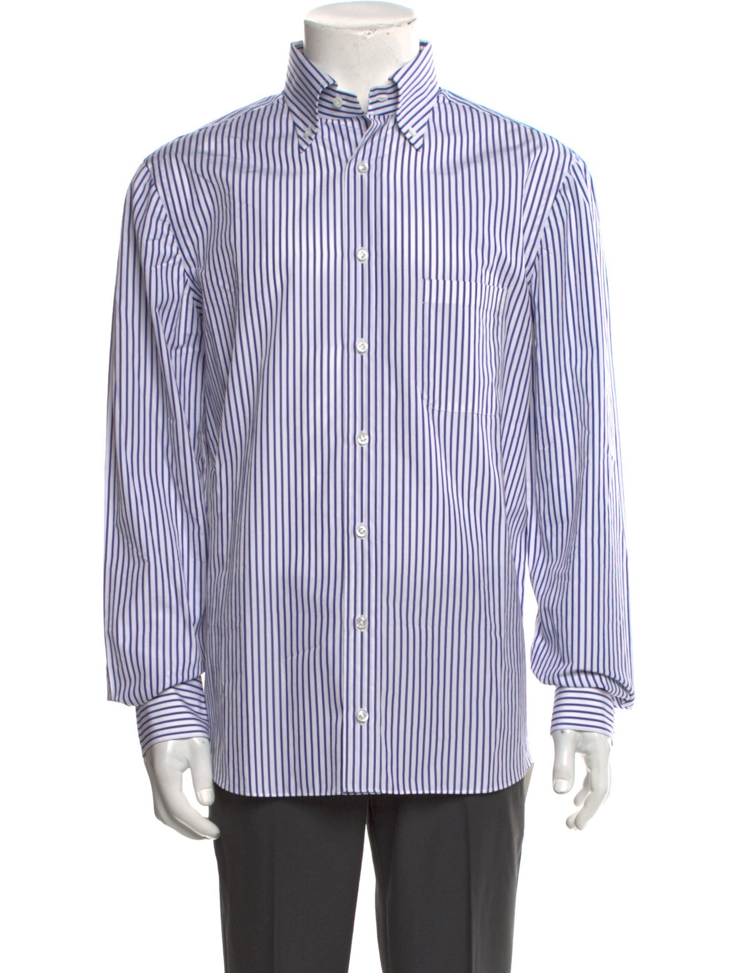 Cesare Attolini Napoli Striped Long Sleeve Shirt