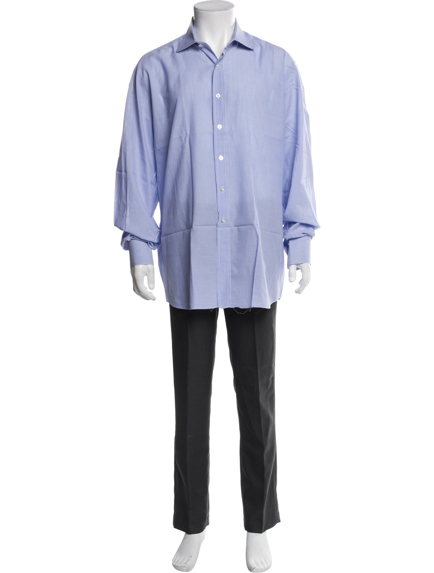 Cesare Attolini Napoli Striped Long Sleeve Dress Shirt