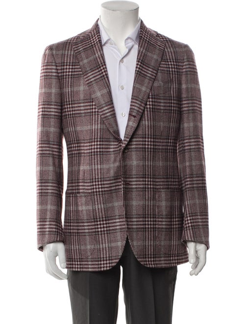 Cesare Attolini Napoli Cashmere Plaid Print Blazer