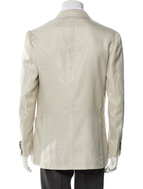 Cesare Attolini Napoli Wool Plaid Print Blazer