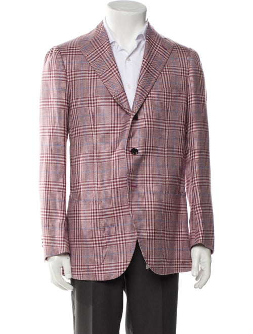 Cesare Attolini Napoli Cashmere Plaid Print Blazer