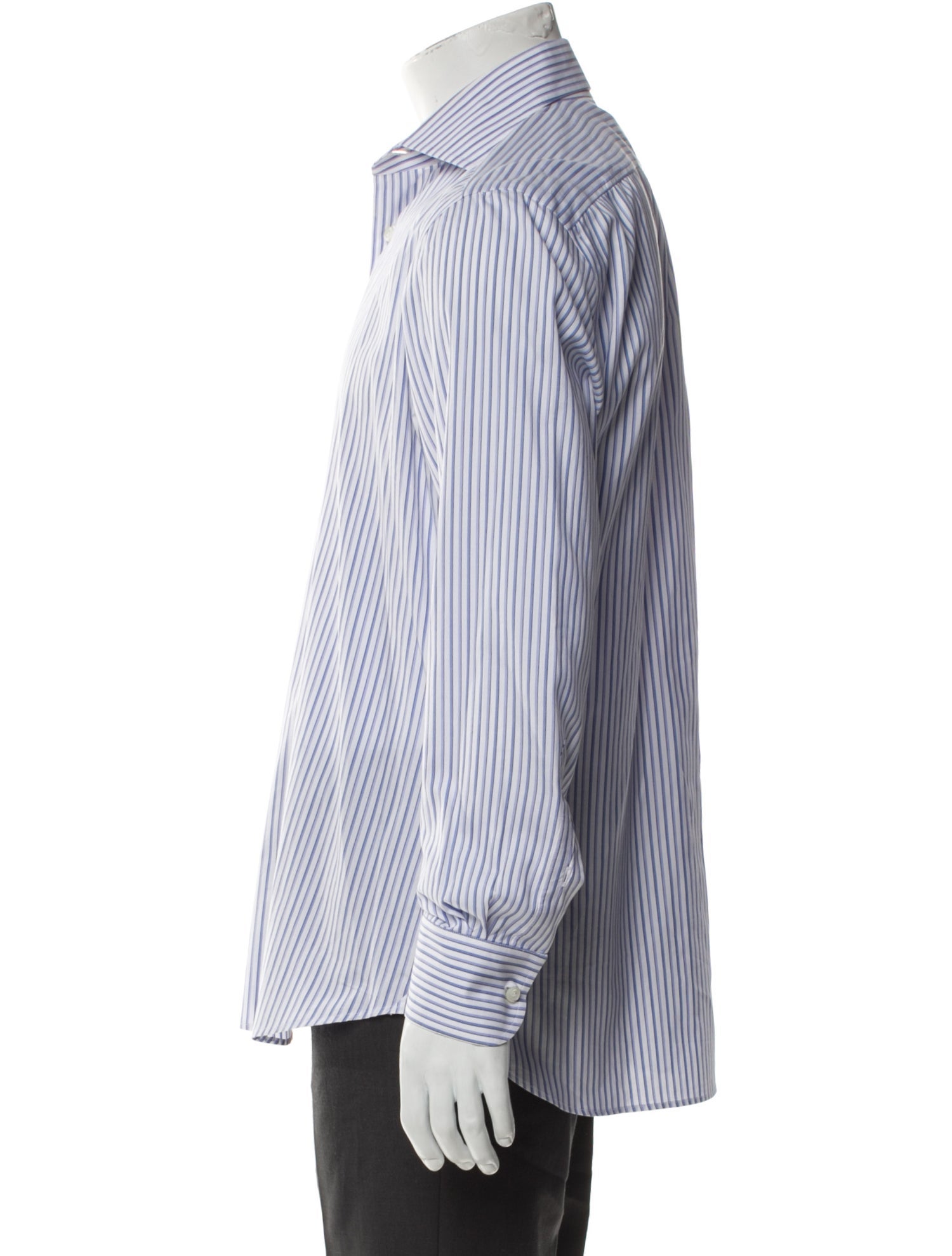 Cesare Attolini Napoli Striped Long Sleeve Dress Shirt