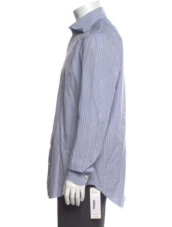 Cesare Attolini Napoli Plaid Print Long Sleeve Dress Shirt