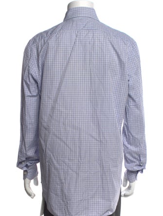 Cesare Attolini Napoli Plaid Print Long Sleeve Dress Shirt