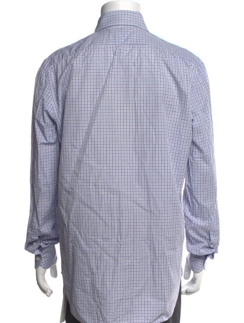 Cesare Attolini Napoli Plaid Print Long Sleeve Dress Shirt