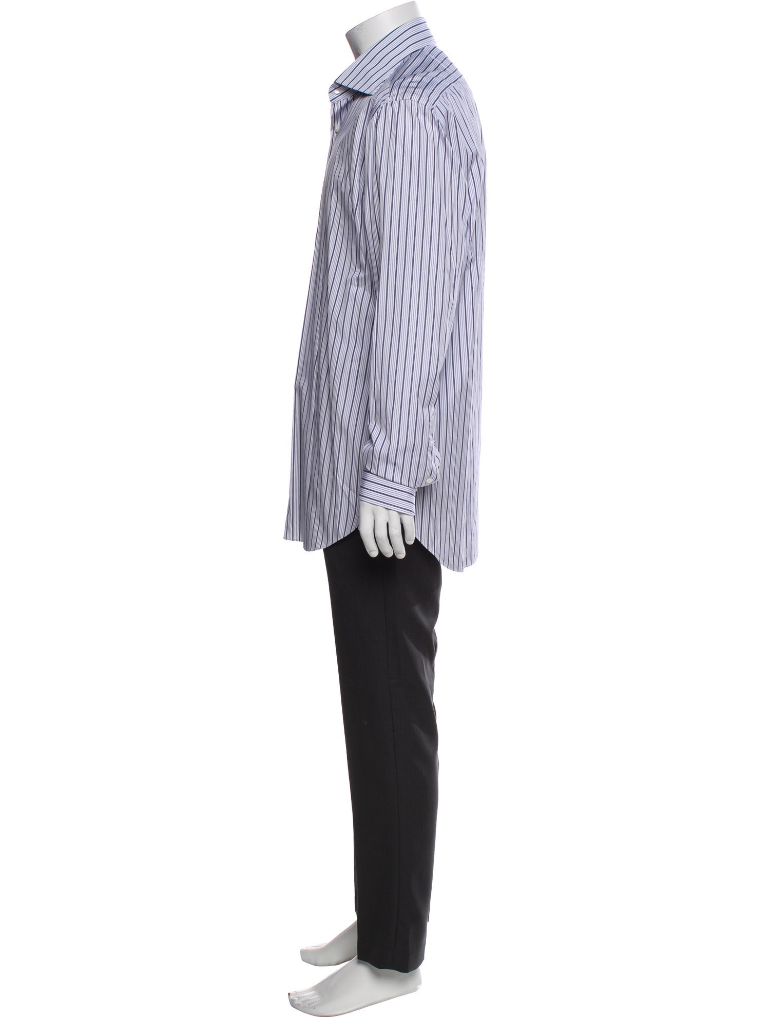 Cesare Attolini Napoli Striped Long Sleeve Dress Shirt