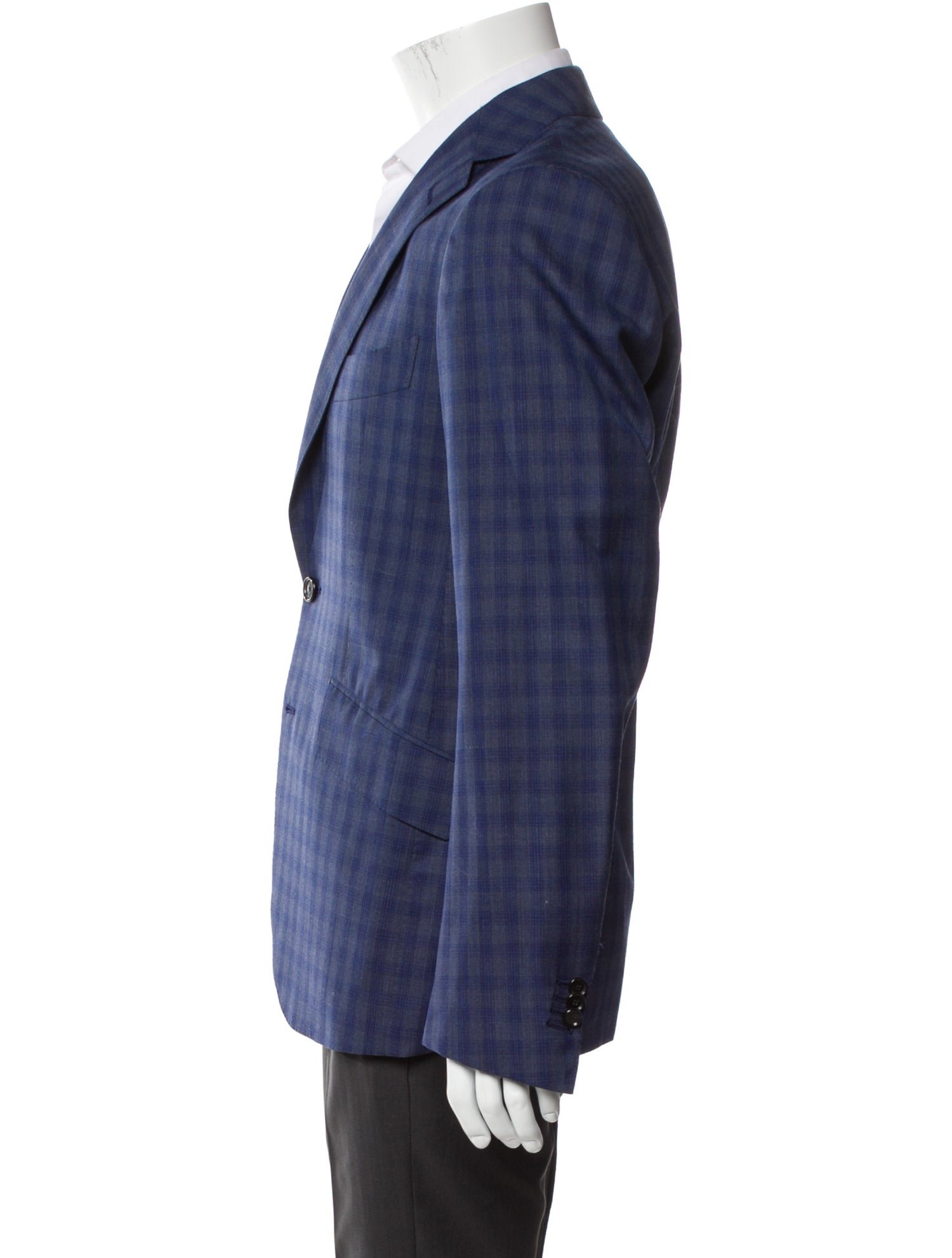 Cesare Attolini Napoli Plaid Print Blazer