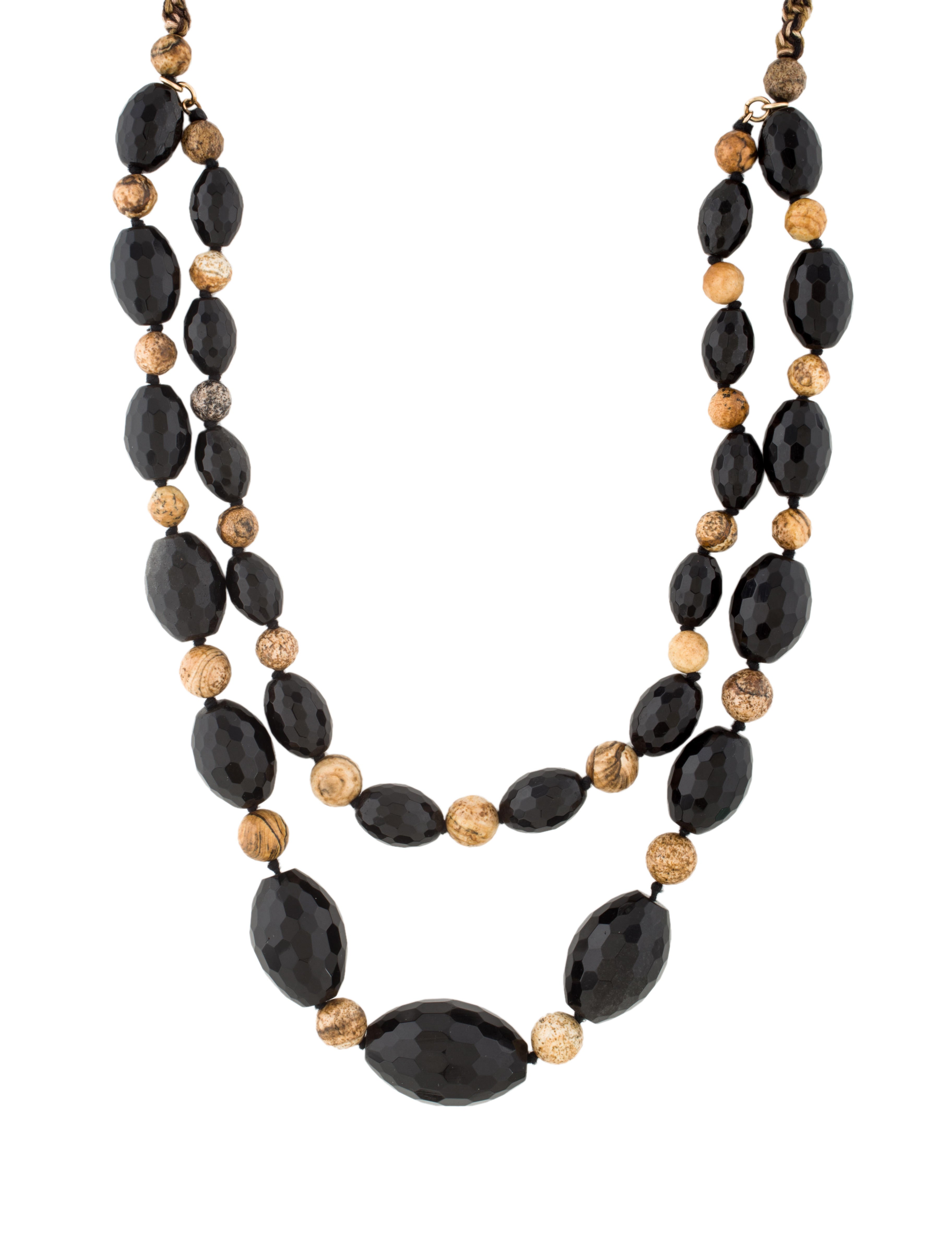 Chan Luu Onyx & Jasper Bead Necklace Necklaces WCF20975 The RealReal