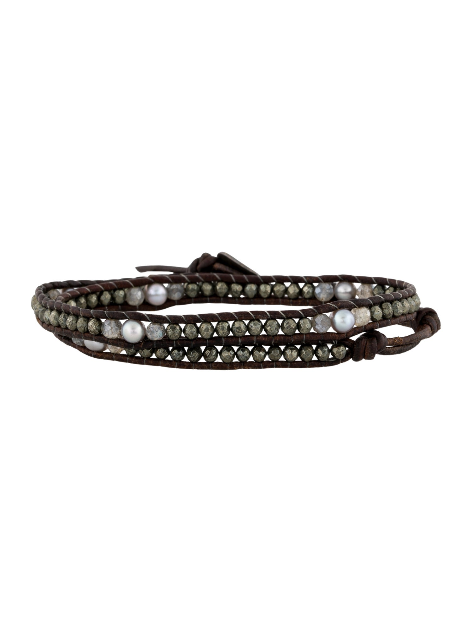 Chan Luu Leather & Pearl Wrap Bracelet