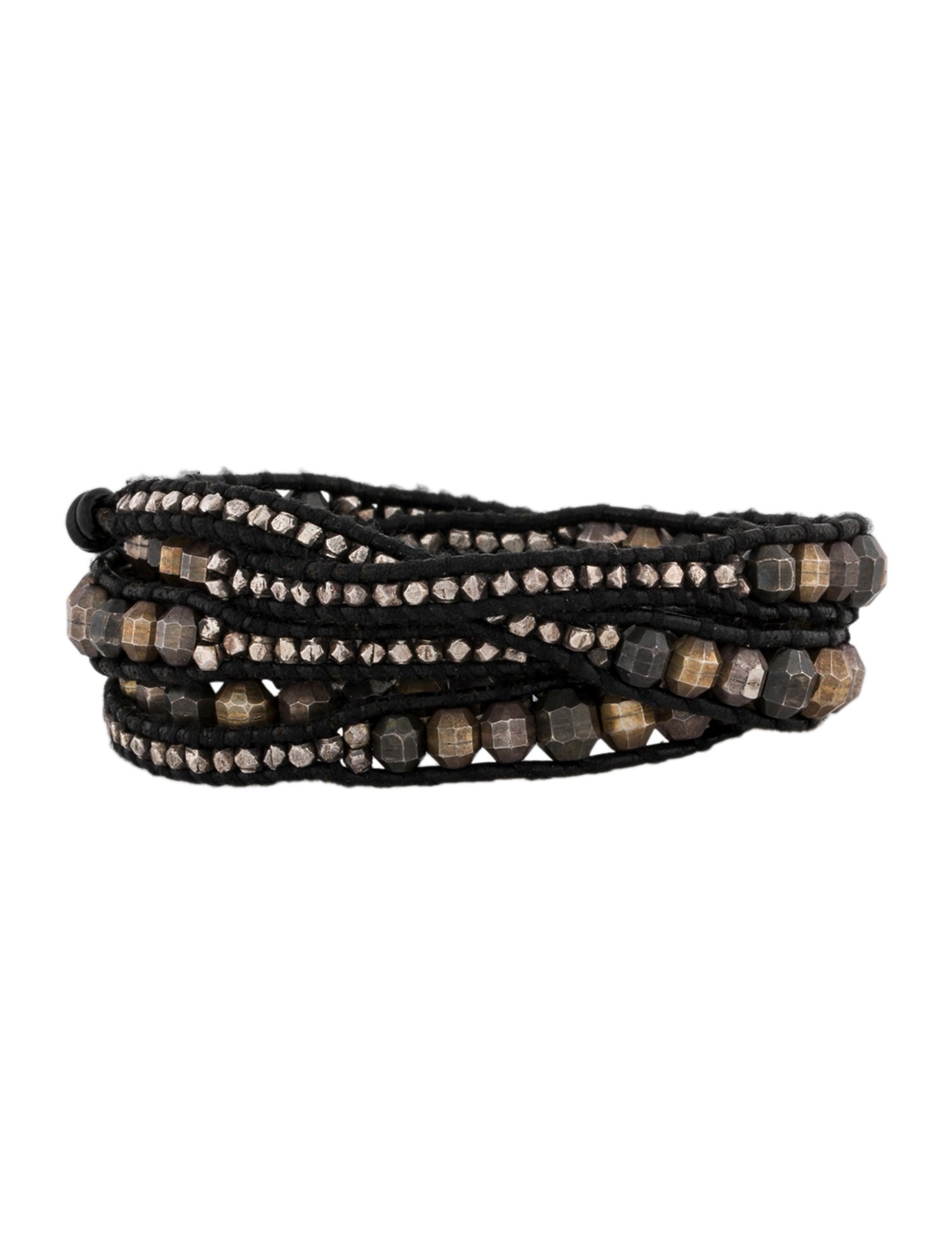 Chan Luu Leather & Bead Wrap Bracelet