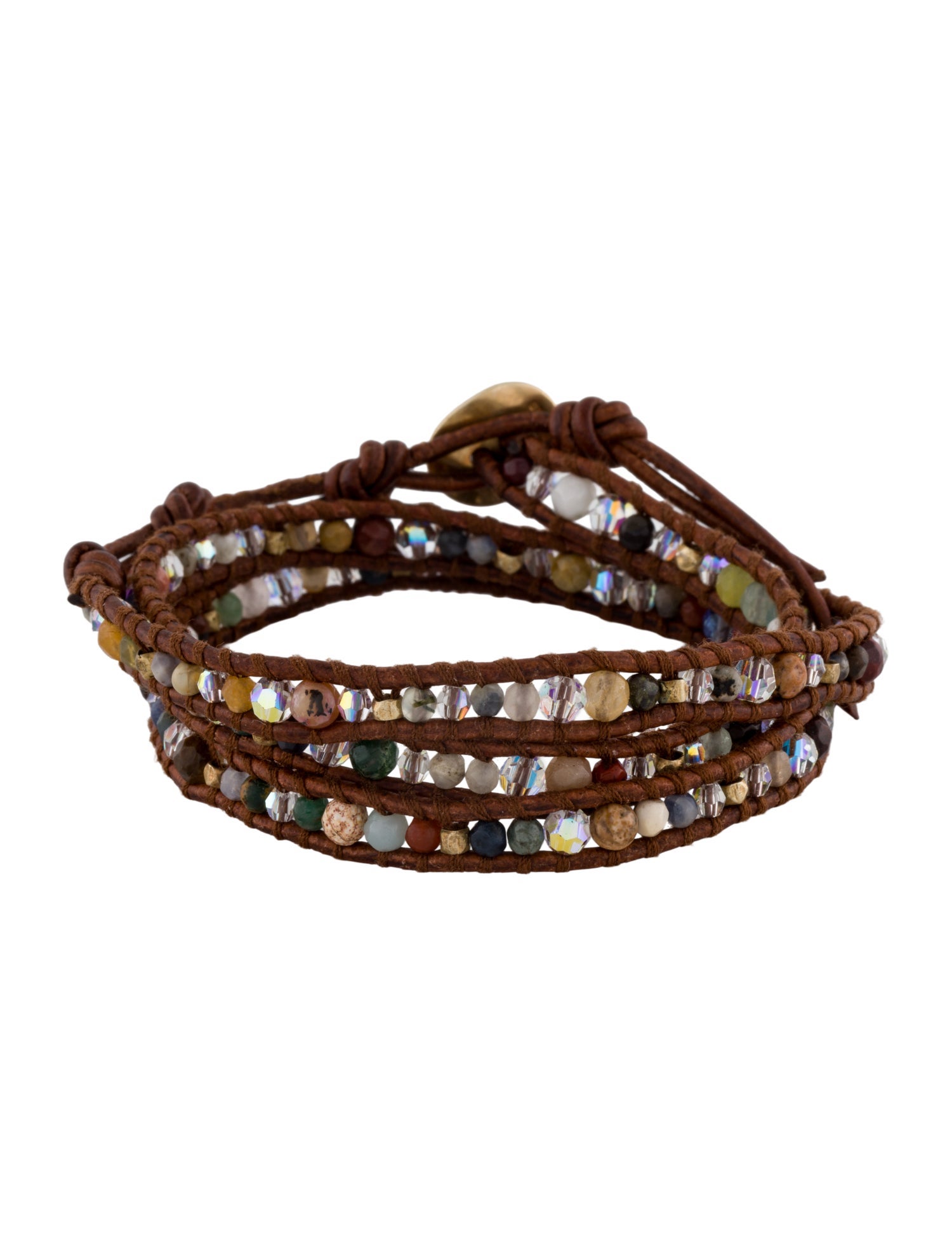 Chan Luu Bead & Leather Wrap Bracelet