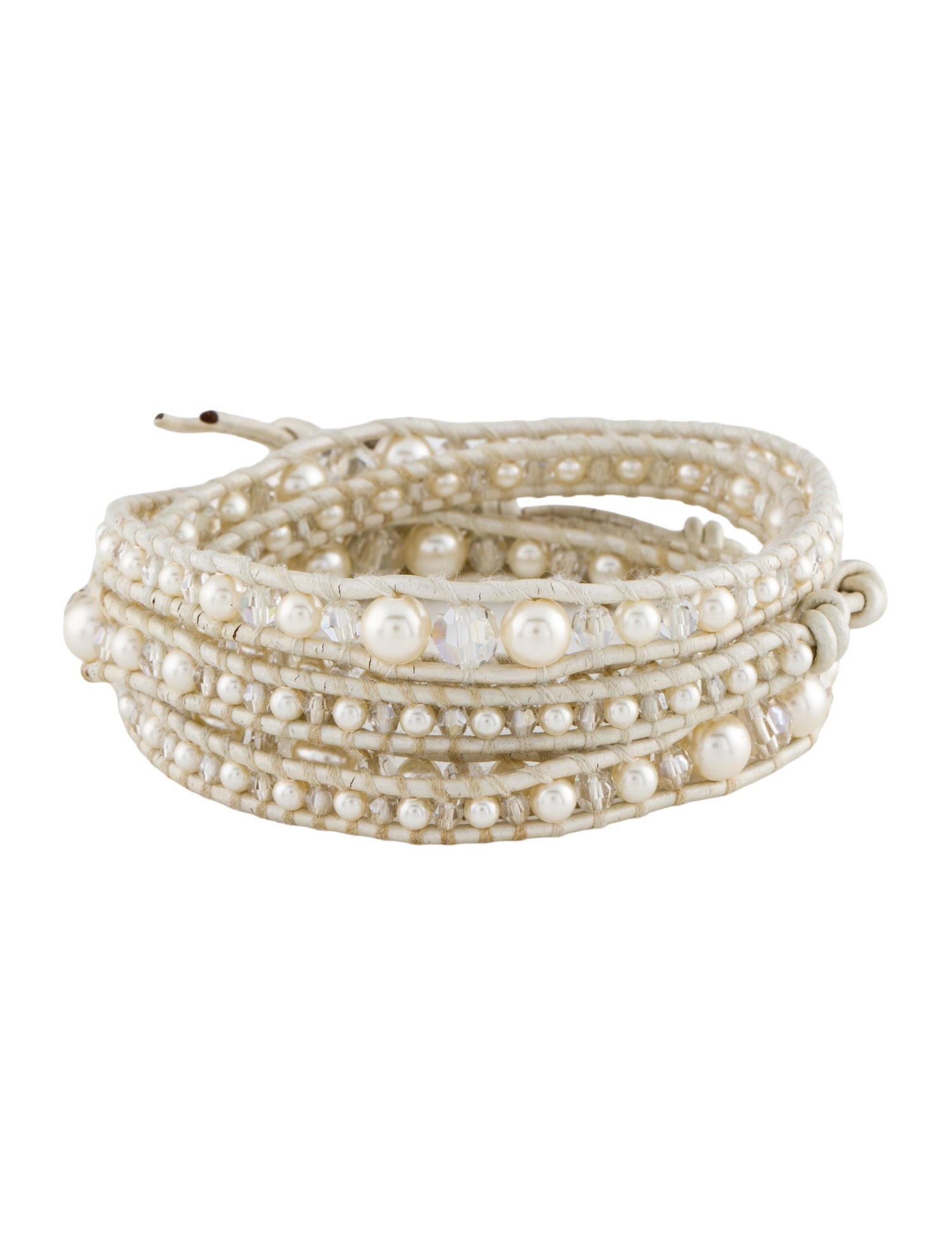 Chan Luu Bead & Faux Pearl Wrap Bracelet