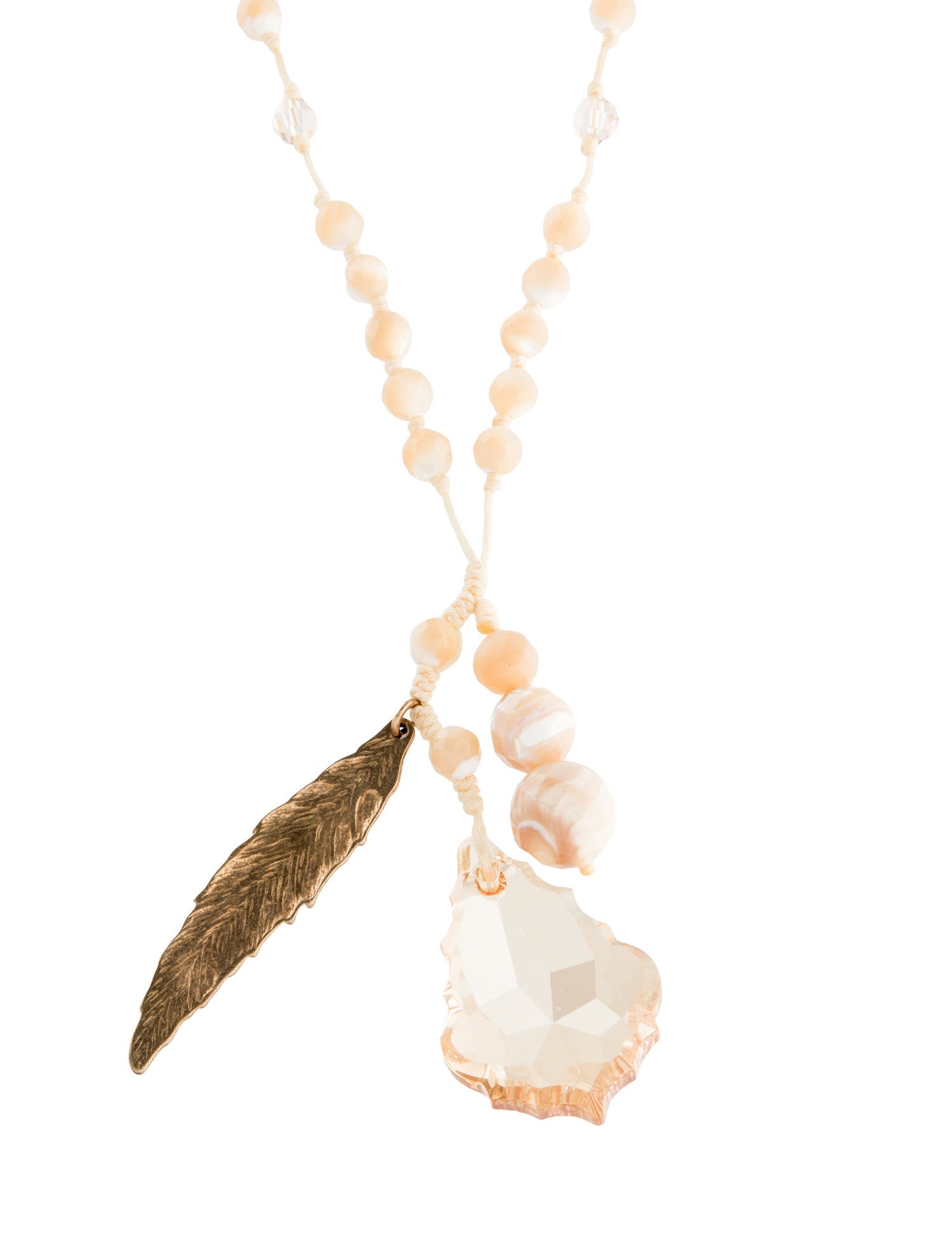 Chan Luu Crystal & Beaded Pendant Necklace