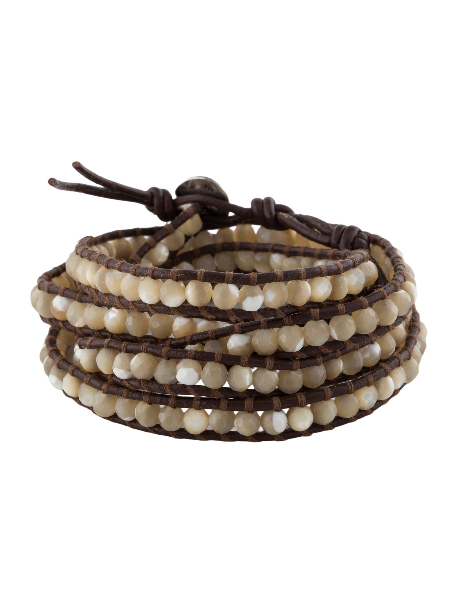 Chan Luu Leather Beaded Wrap Bracelet