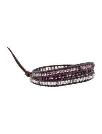 Chan Luu Leather Beaded Wrap Bracelet