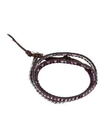 Chan Luu Leather Beaded Wrap Bracelet