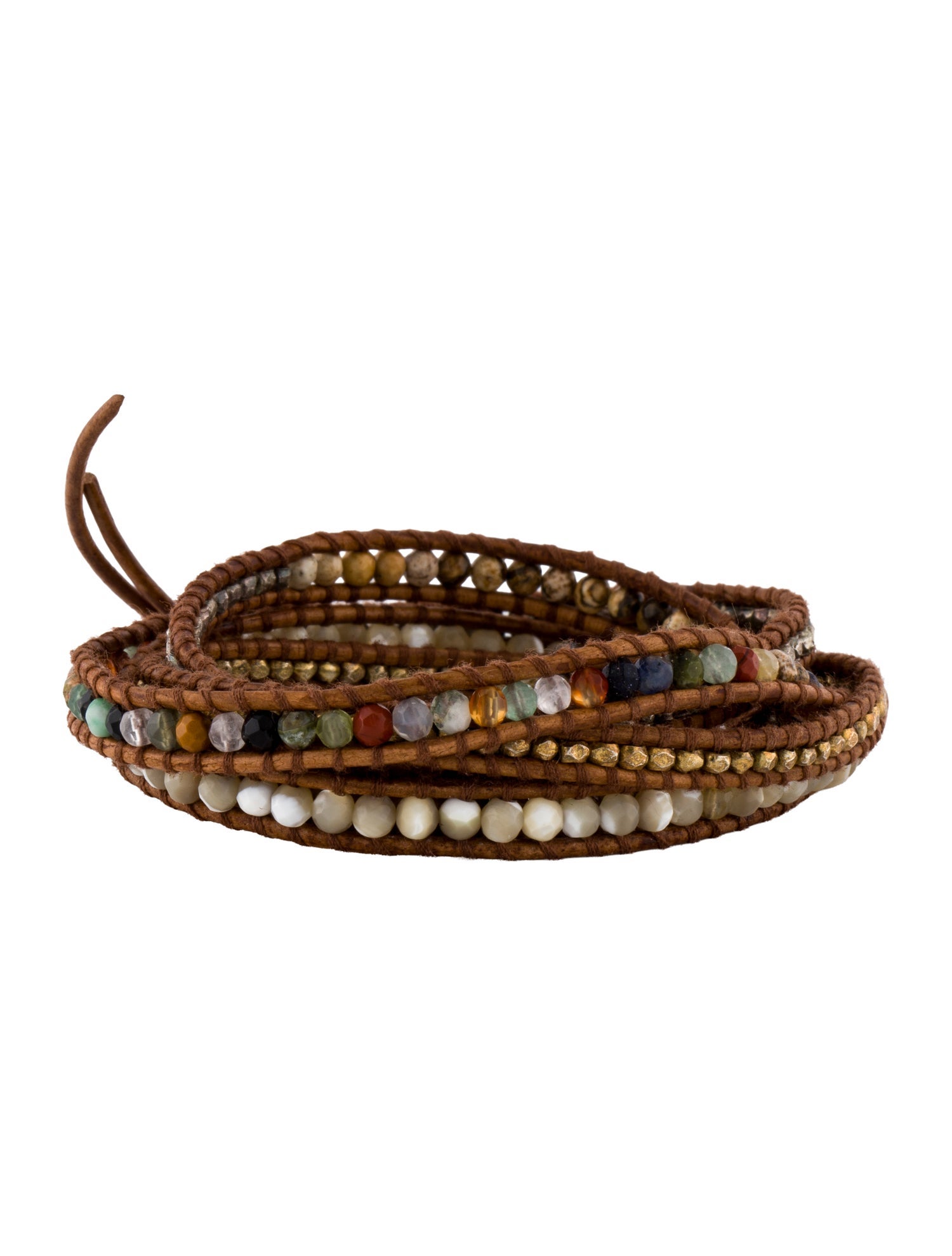 Chan Luu Bead & Leather Wrap Bracelet