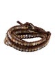 Chan Luu Leather Beaded Double Wrap Bracelet