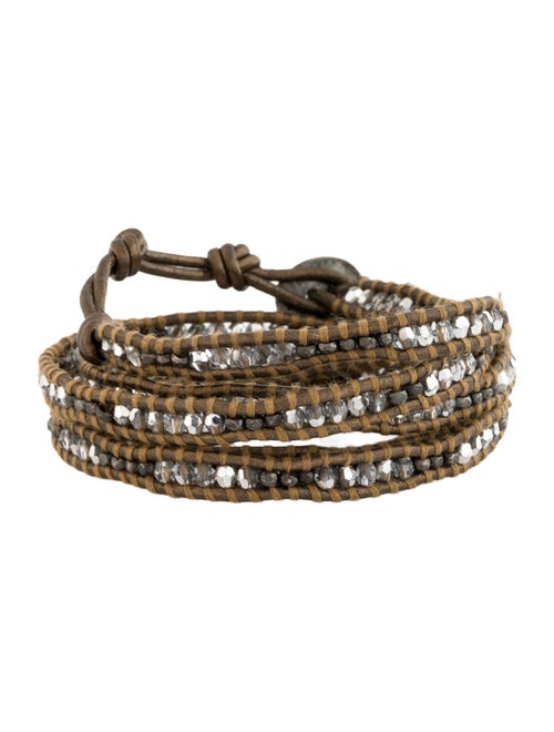 Chan Luu Faceted Bead & Leather Wrap Bracelet