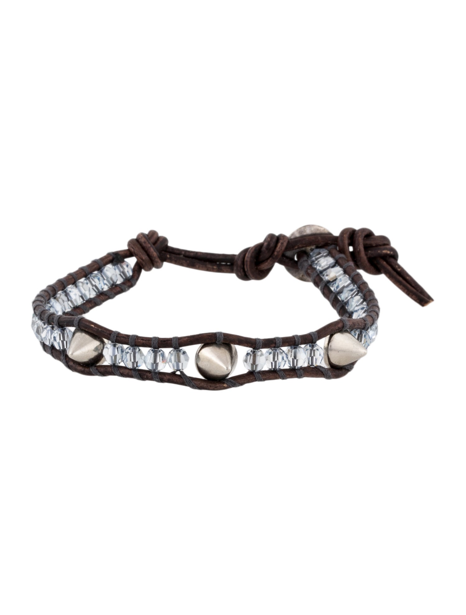Chan Luu Leather, Beaded Stud Wrap Bracelet