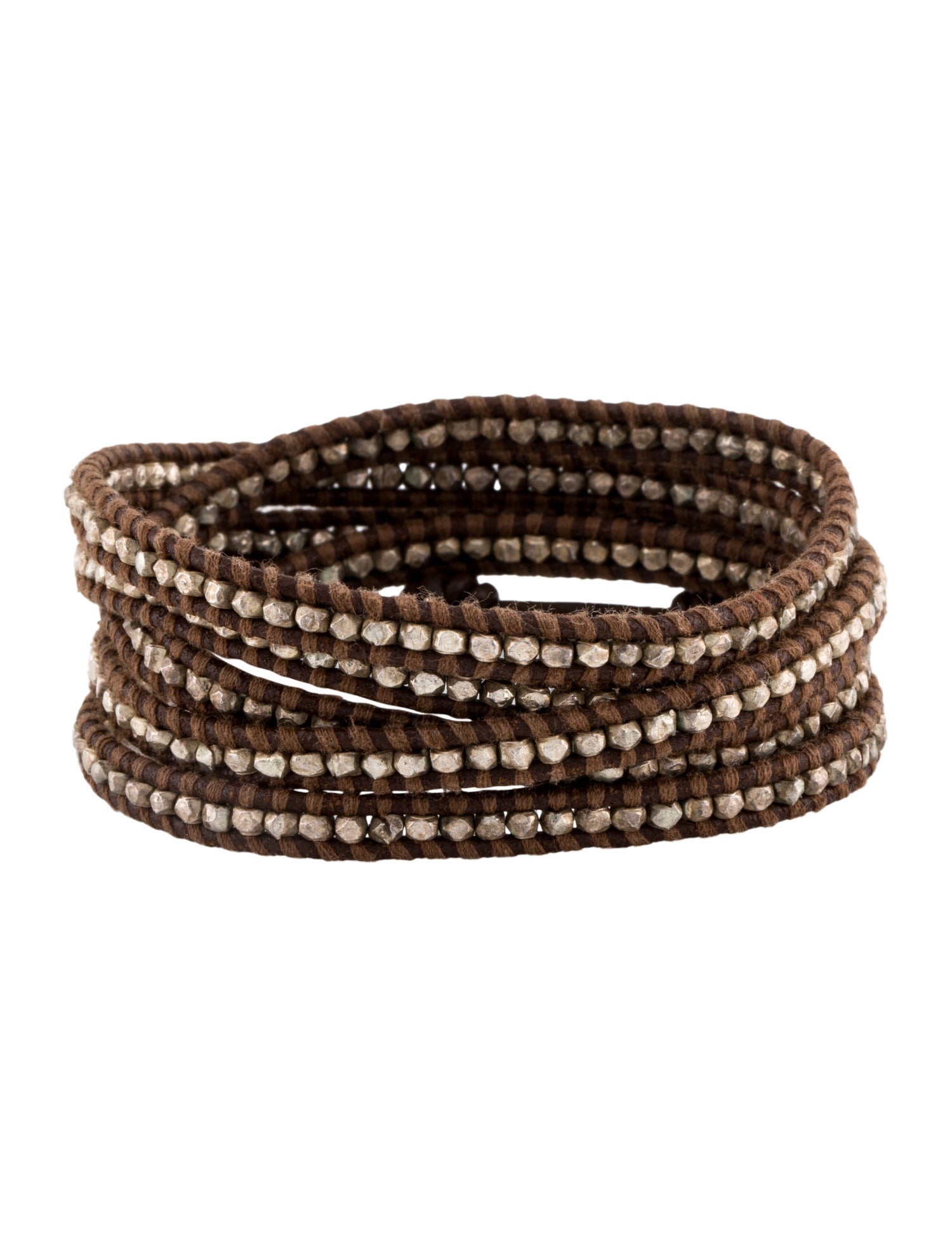 Chan Luu Leather & Bead Wrap bracelet