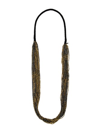 Chan Luu Cord Wrapped Bead Multistrand Necklace