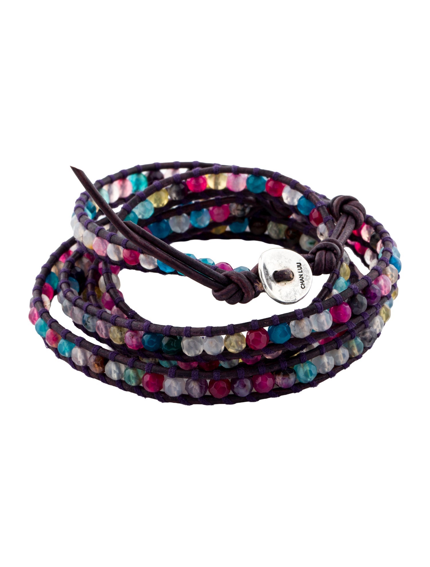 Chan Luu Bead & Leather Wrap Bracelet