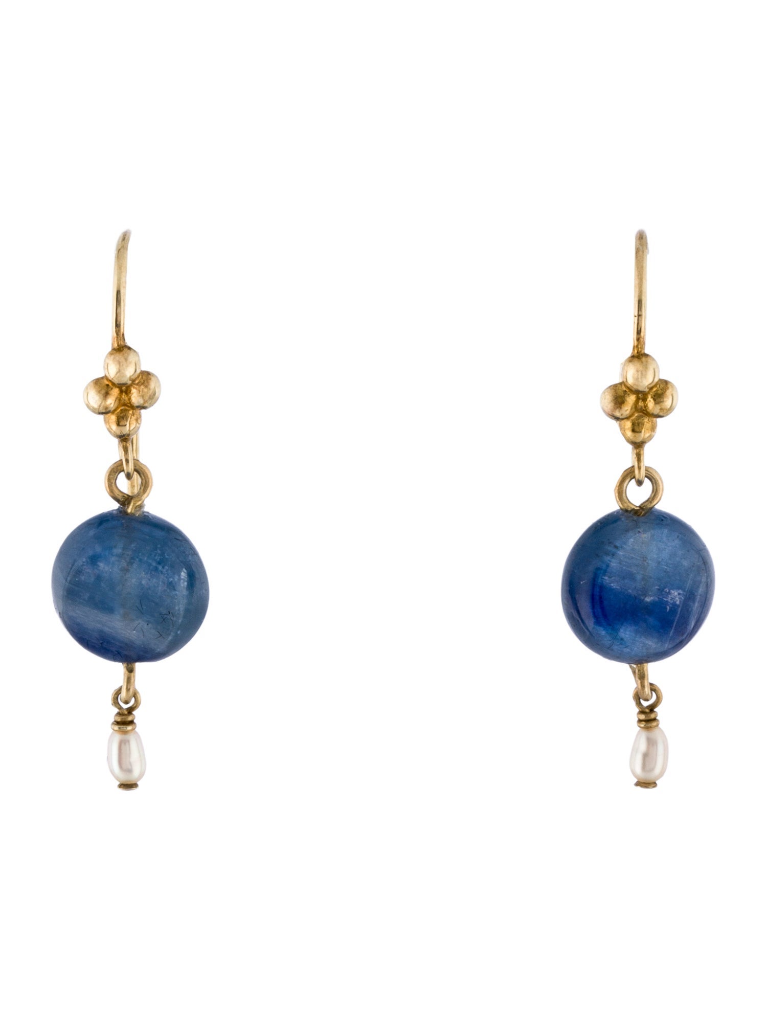 Chan Luu Kyanite & Pearl Drop Earrings