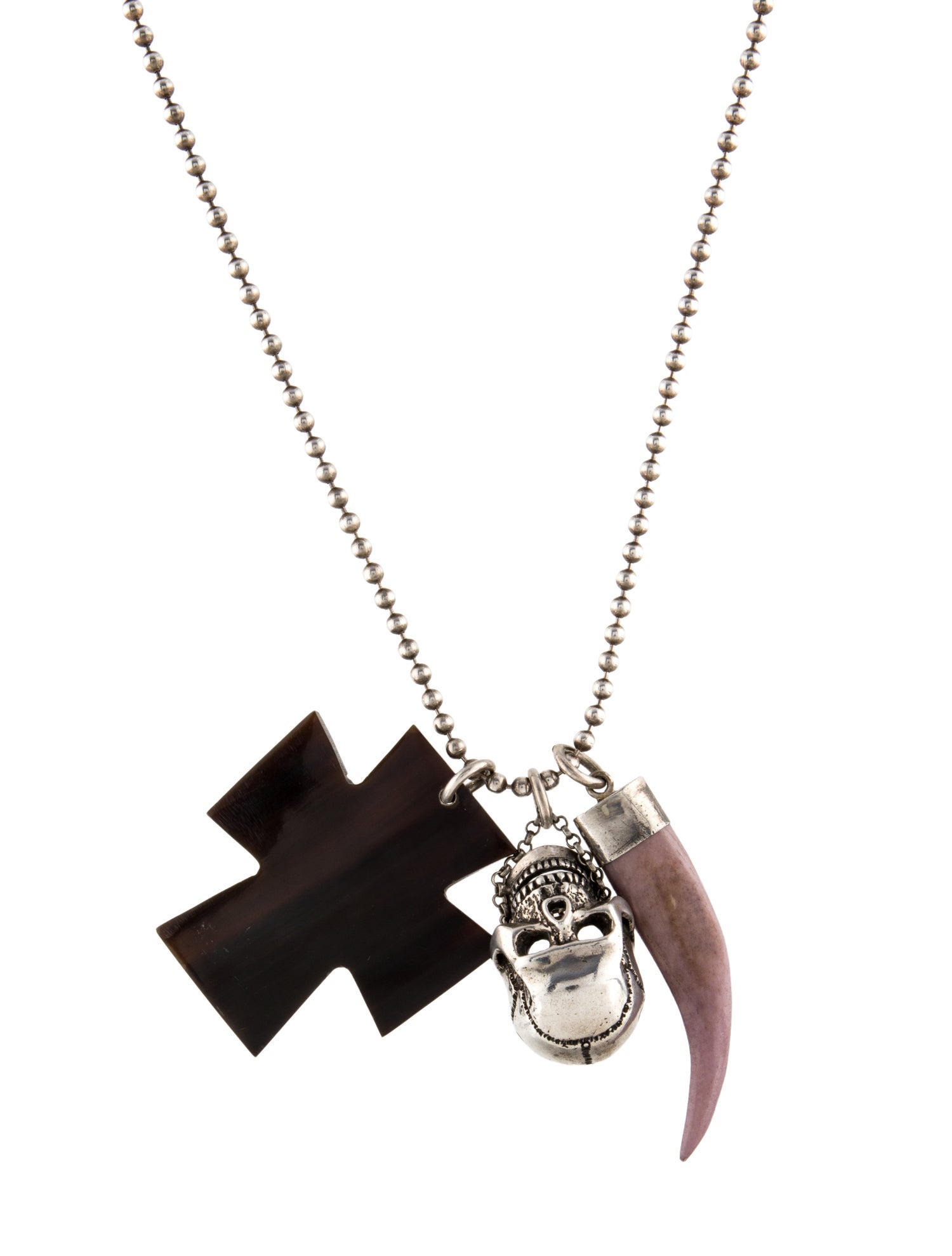 Chan Luu Skull Tooth Charm Pendant Necklace