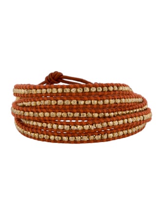Chan Luu Leather Beaded Wrap Bracelet