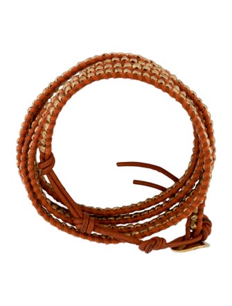 Chan Luu Leather Beaded Wrap Bracelet