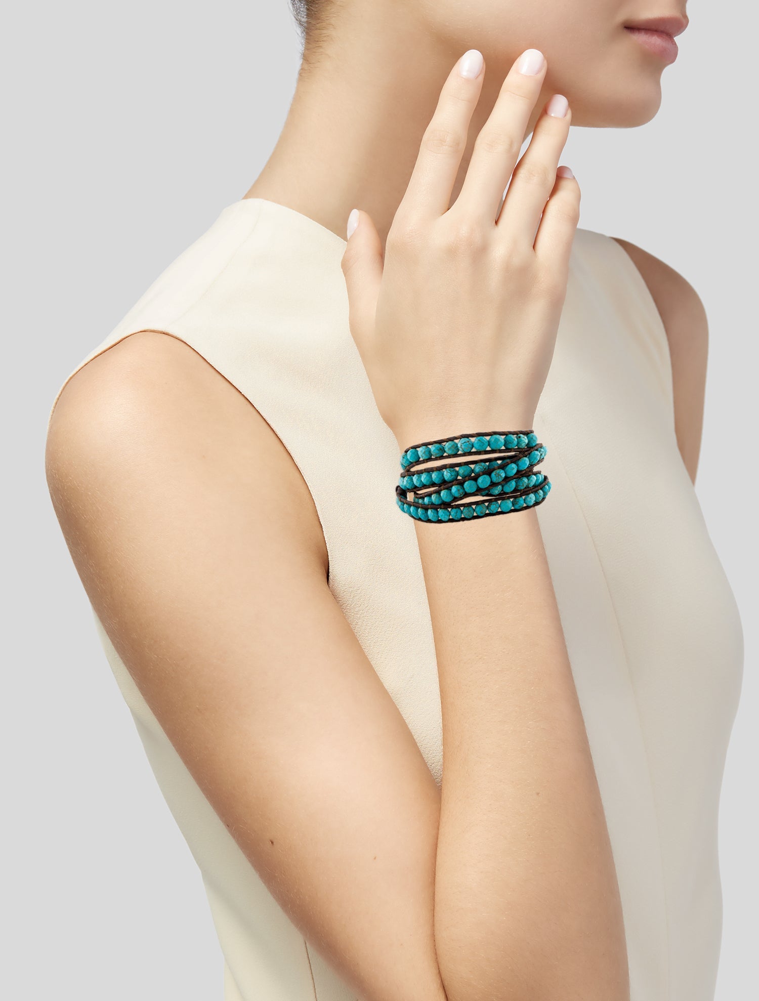 Chan Luu Stone Leather Wrap Bracelet