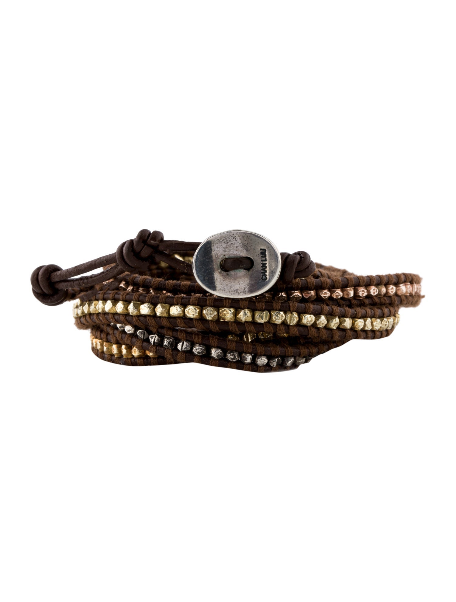 Chan Luu Beaded Leather Wrap Bracelet