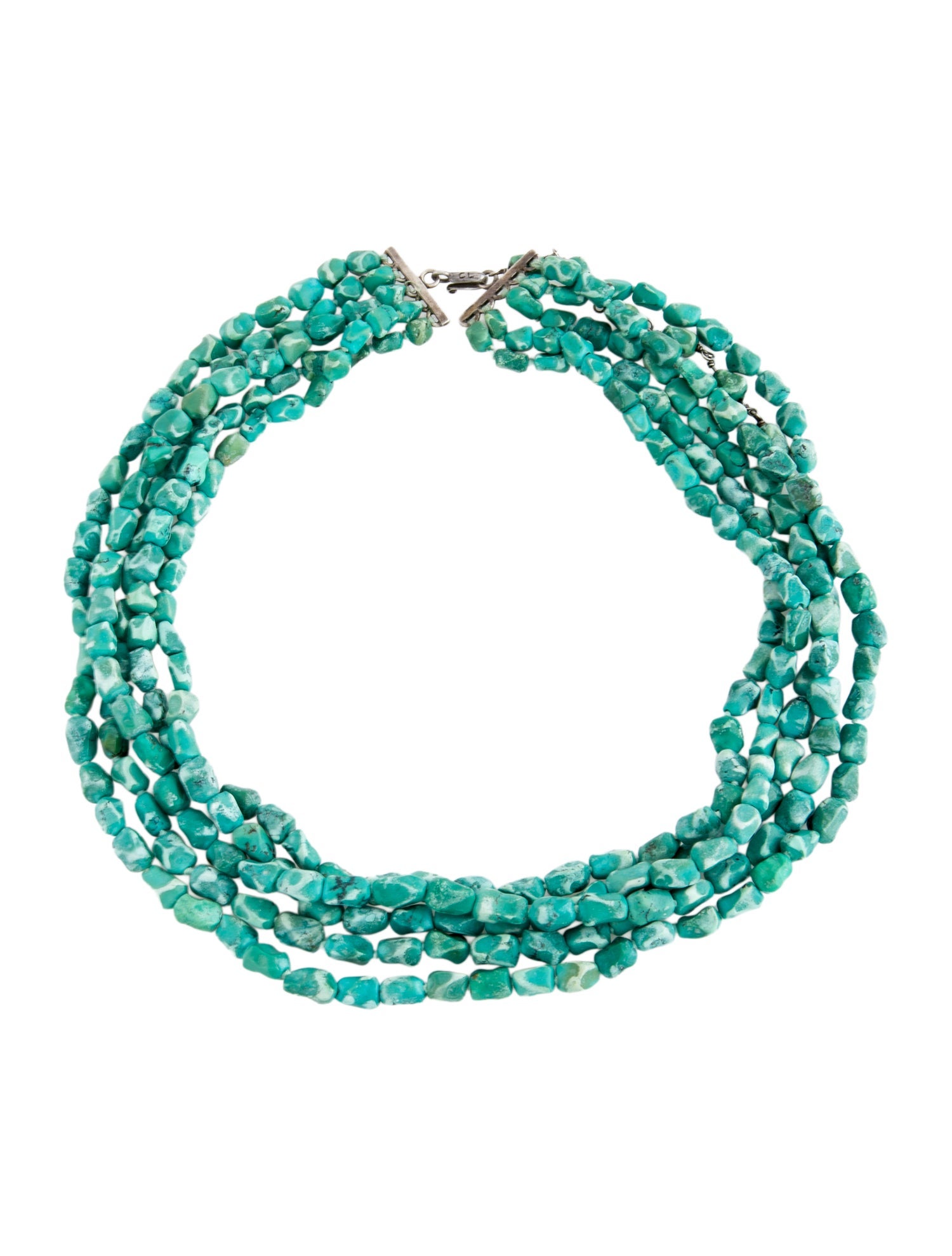 Chan Luu Green Stone Multi Strand Necklace