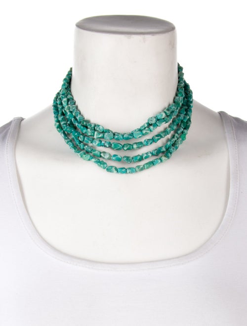 Chan Luu Green Stone Multi Strand Necklace