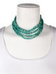 Chan Luu Green Stone Multi Strand Necklace