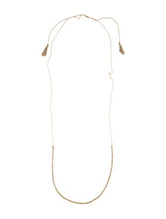 Chan Luu Long Tassel Bead Strand Necklace