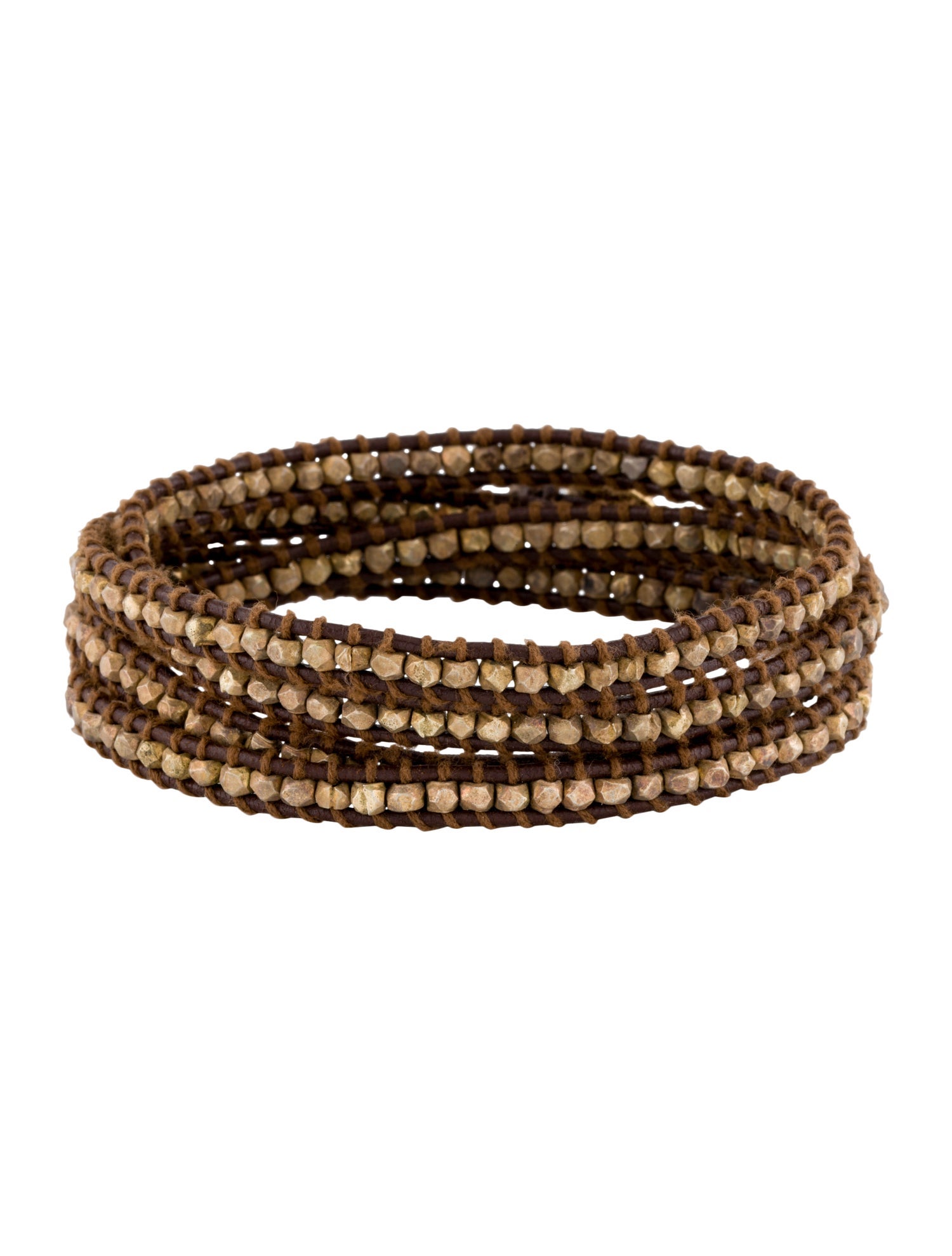 Chan Luu Leather & Bead Wrap Bracelet