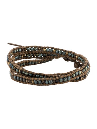 Chan Luu Leather Beaded Long Wrap Bracelet