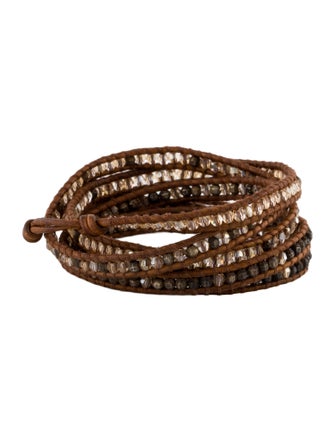 Chan Luu Leather Beaded Wrap Bracelet