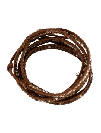 Chan Luu Leather Beaded Wrap Bracelet