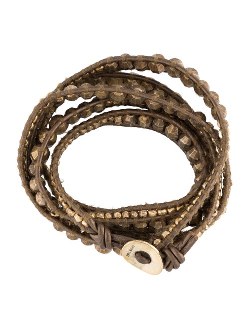 Chan Luu Leather Beaded Wrap Bracelet