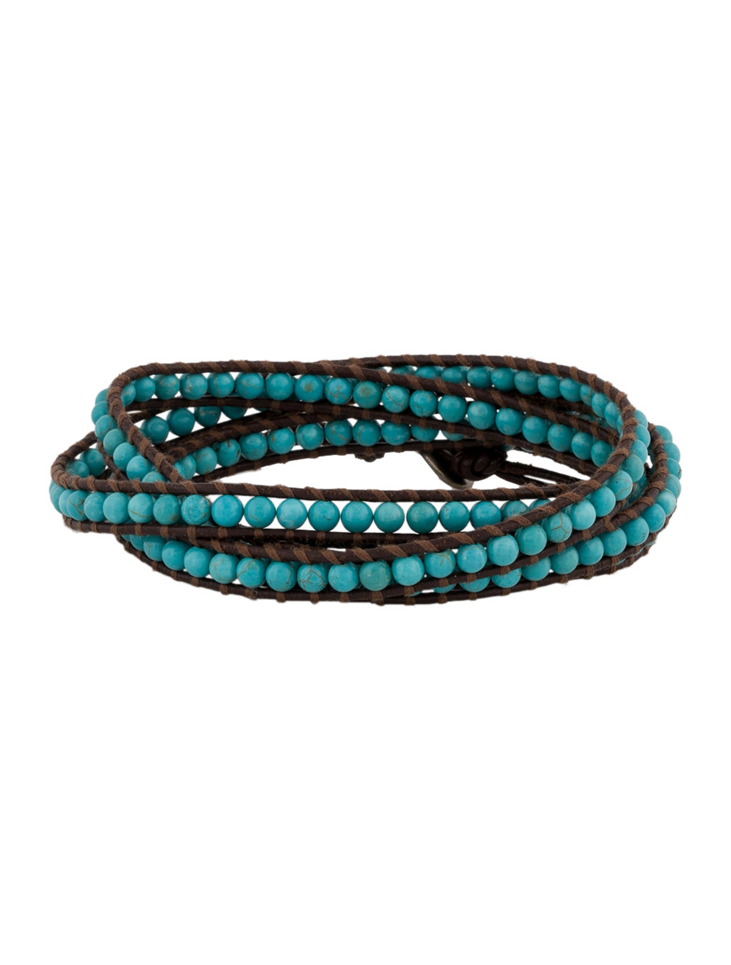 Chan Luu Leather Beaded Wrap Bracelet