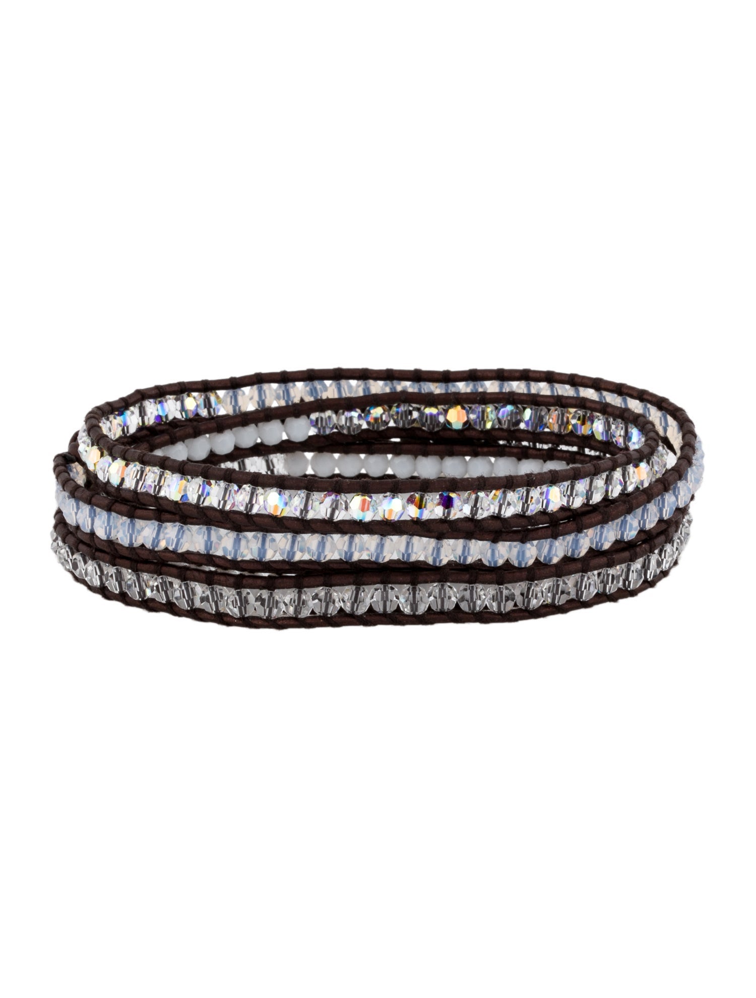 Chan Luu Leather Beaded Wrap Bracelet
