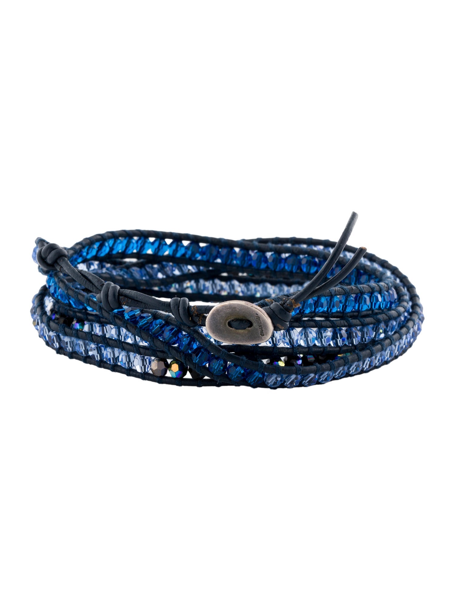 Chan Luu Leather Beaded Wrap Bracelet
